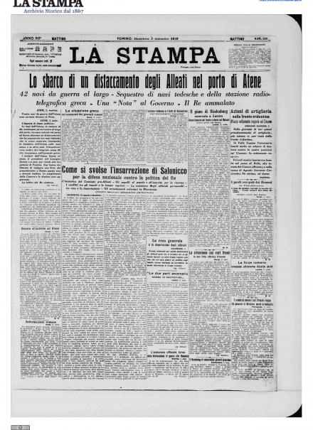 LA PRIMA PAGINA DE LA STAMPA