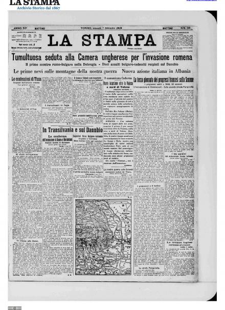 LA PRIMA PAGINA DE LA STAMPA