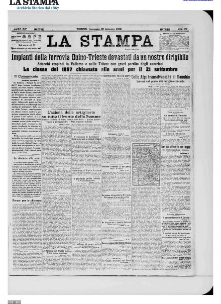 LA PRIMA PAGINA DE LA STAMPA