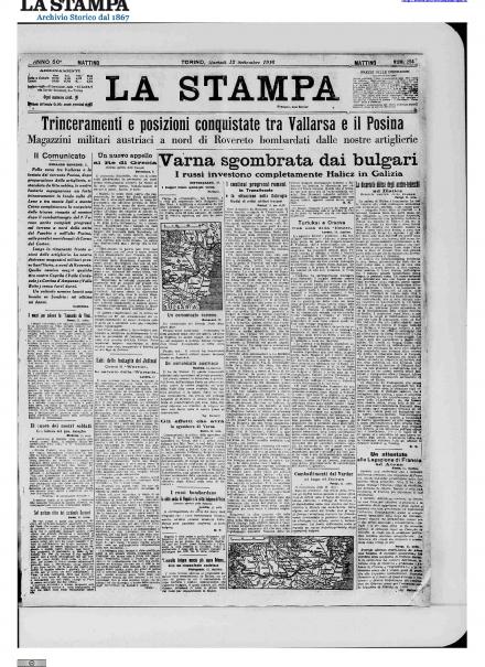 LA PRIMA PAGINA DE LA STAMPA