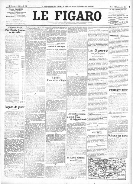 LA PRIMA PAGINA DE LE FIGARO