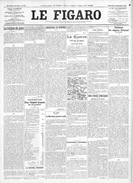 LA PRIMA PAGINA DE LE FIGARO