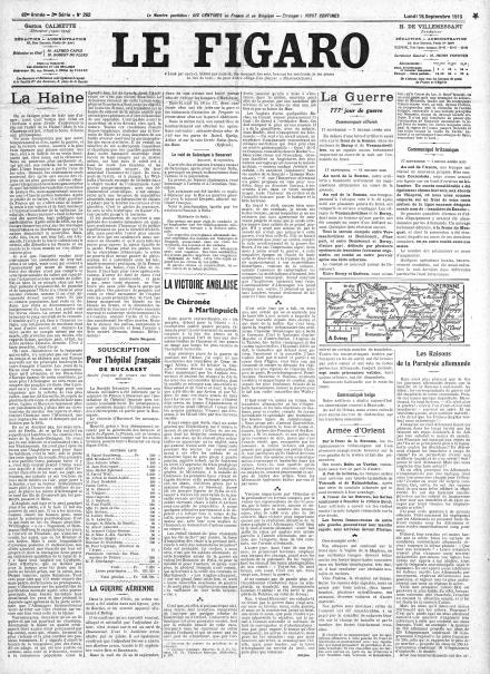 LA PRIMA PAGINA DE LE FIGARO