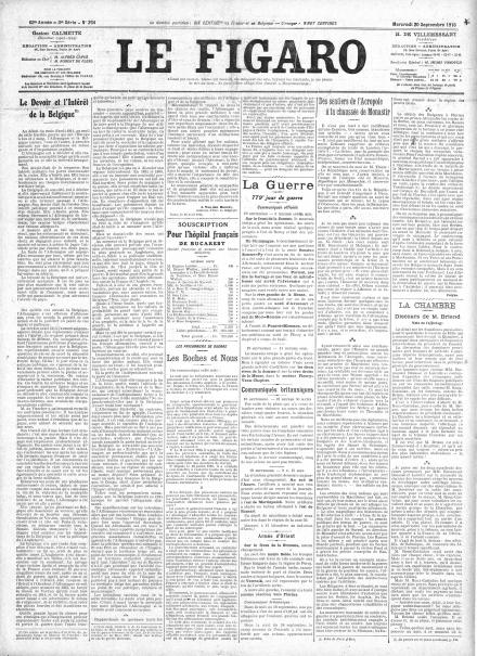 LA PRIMA PAGINA DE LE FIGARO