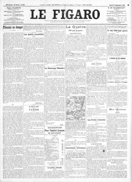 LA PRIMA PAGINA DE LE FIGARO