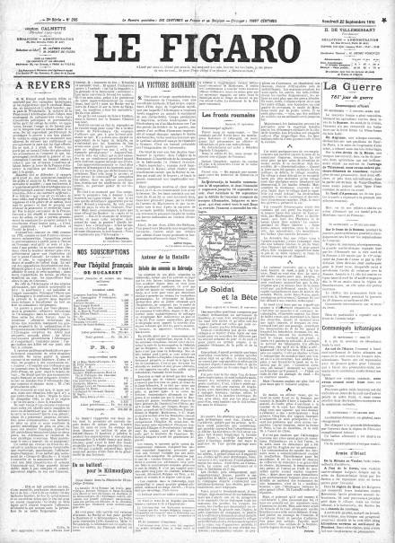LA PRIMA PAGINA DE LE FIGARO
