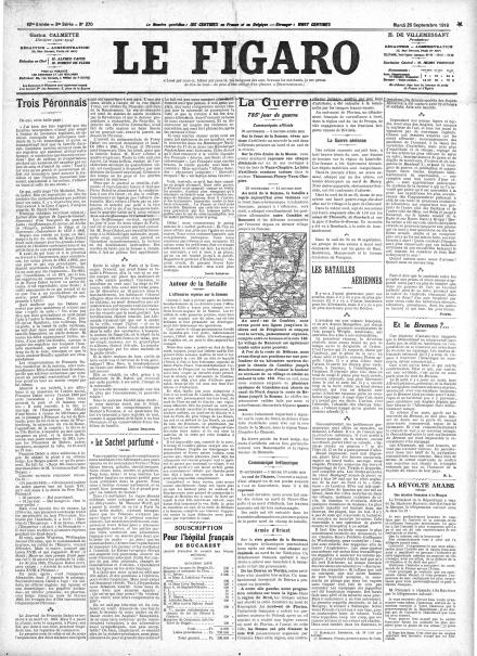 LA PRIMA PAGINA DE LE FIGARO