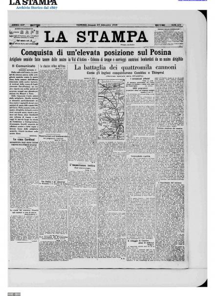 LA PRIMA PAGINA DE LA STAMPA