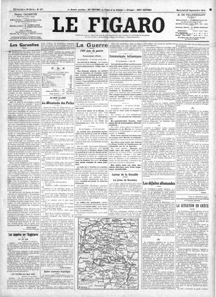 LA PRIMA PAGINA DE LE FIGARO
