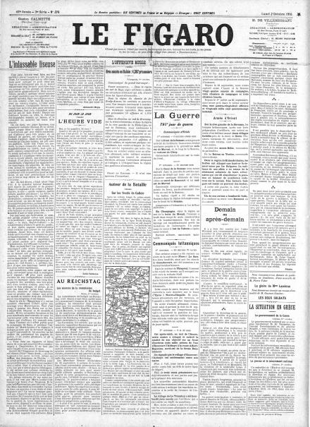 LA PRIMA PAGINA DE LE FIGARO