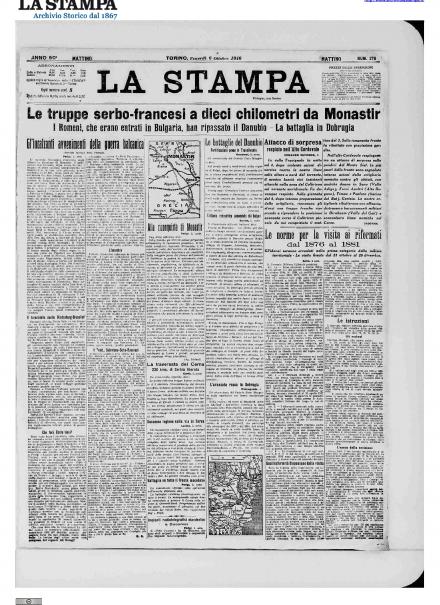 LA PRIMA PAGINA DE LA STAMPA
