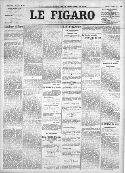 LA PRIMA PAGINA DE LE FIGARO