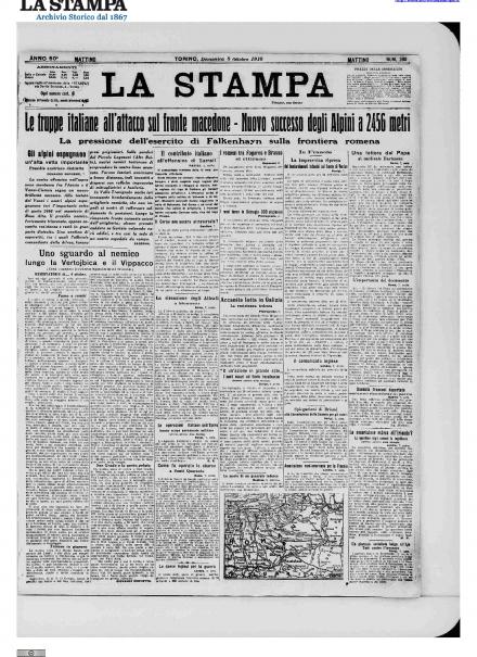 LA PRIMA PAGINA DE LA STAMPA