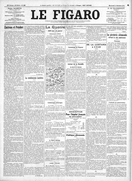 LA PRIMA PAGINA DE LE FIGARO