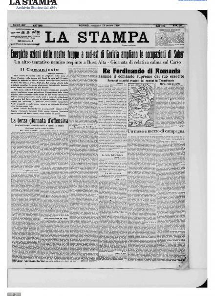 LA PRIMA PAGINA DE LA STAMPA
