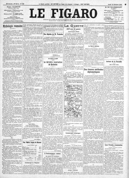 LA PRIMA PAGINA DE LE FIGARO