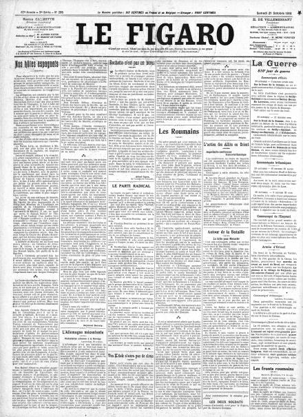 LA PRIMA PAGINA DE LE FIGARO