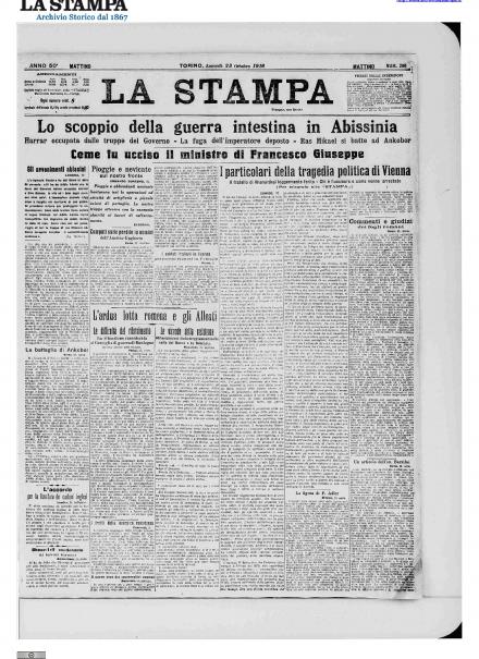 LA PRIMA PAGINA DE LA STAMPA
