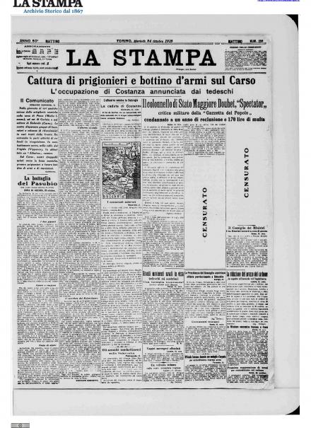 LA PRIMA PAGINA DE LA STAMPA