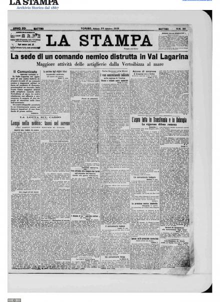 LA PRIMA PAGINA DE LA STAMPA