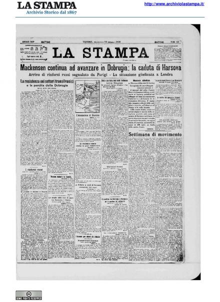 LA PRIMA PAGINA DE LA STAMPA