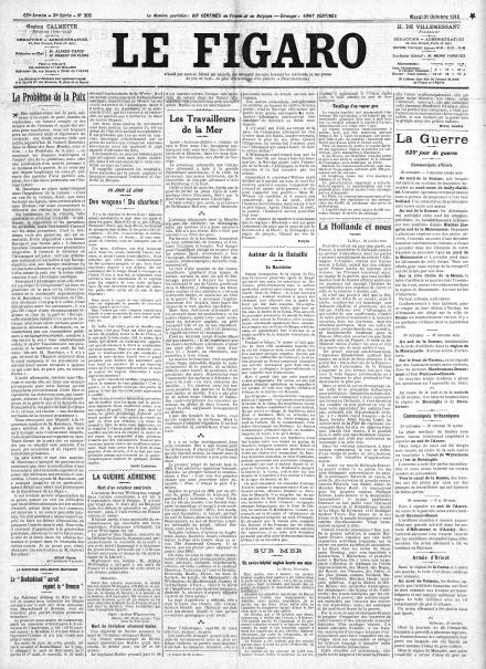 LA PRIMA PAGINA DE LE FIGARO