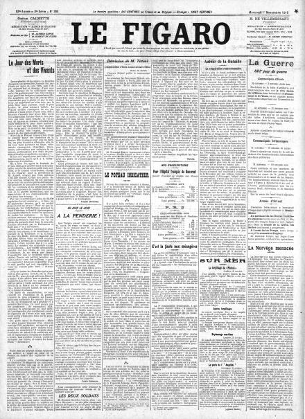 LA PRIMA PAGINA DE LE FIGARO