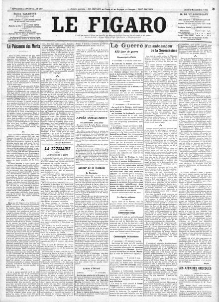 LA PRIMA PAGINA DE LE FIGARO