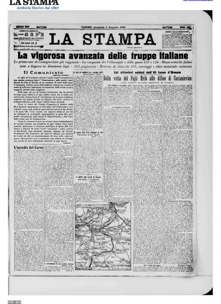 LA PRIMA PAGINA DE LA STAMPA