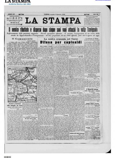 LA PRIMA PAGINA DE LA STAMPA