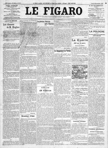 LA PRIMA PAGINA DE LE FIGARO