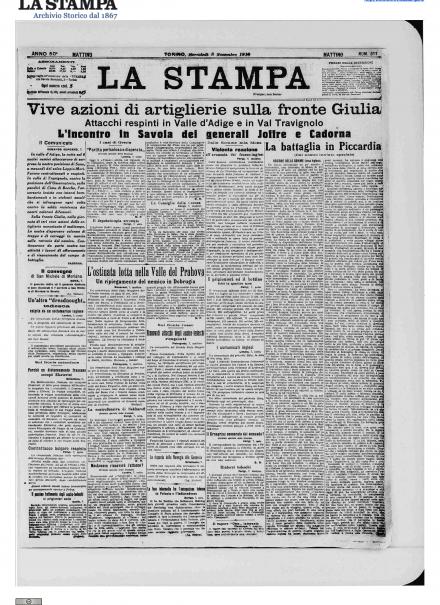 LA PRIMA PAGINA DE LA STAMPA