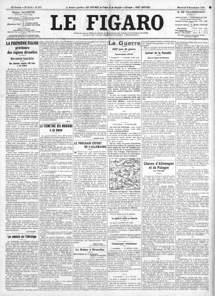 LA PRIMA PAGINA DE LE FIGARO