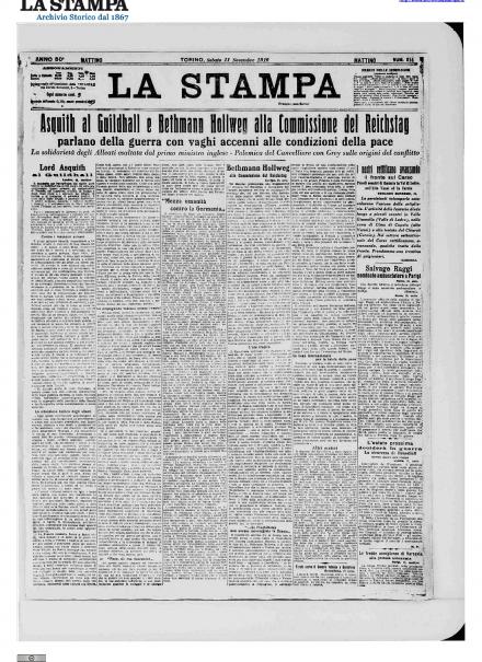 LA PRIMA PAGINA DE LA STAMPA