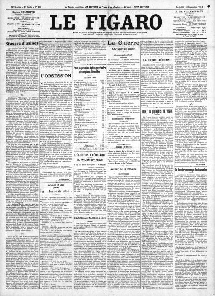 LA PRIMA PAGINA DE LE FIGARO