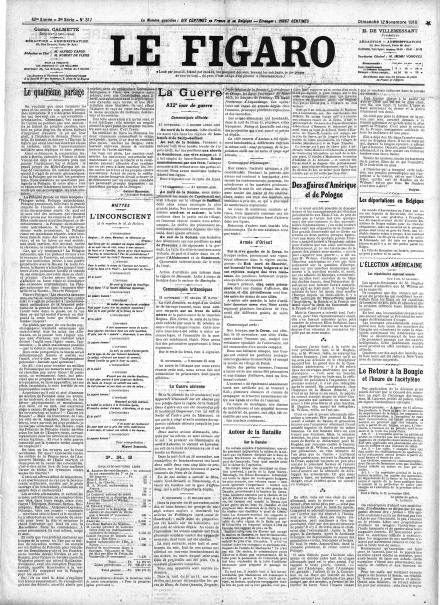 LA PRIMA PAGINA DE LE FIGARO