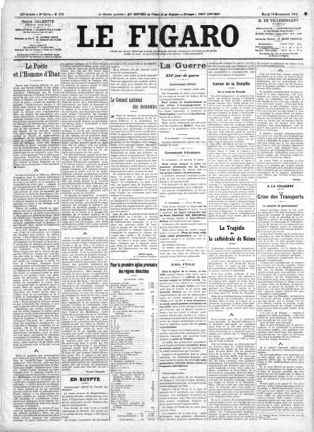 LA PRIMA PAGINA DE LE FIGARO