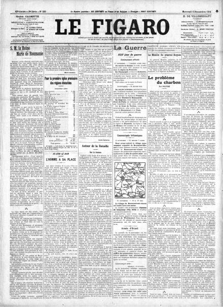 LA PRIMA PAGINA DE LE FIGARO