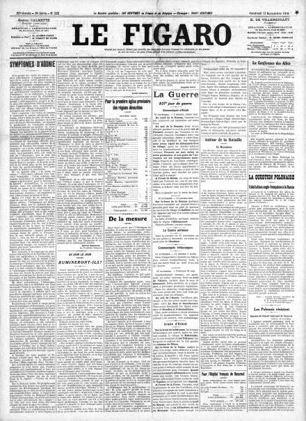 LA PRIMA PAGINA DE LE FIGARO