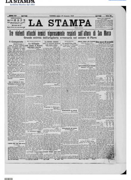 LA PRIMA PAGINA DE LA STAMPA