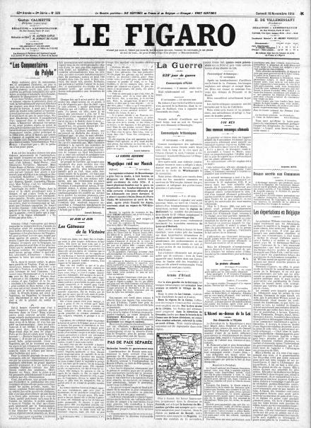 LA PRIMA PAGINA DE LE FIGARO