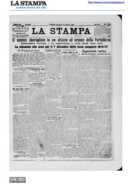 LA PRIMA PAGINA DE LA STAMPA