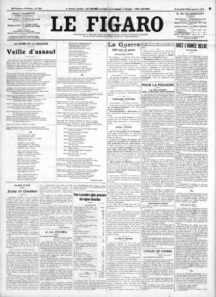 LA PRIMA PAGINA DE LE FIGARO