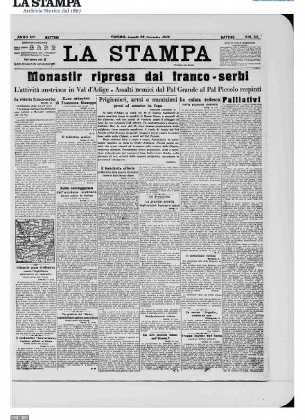 LA PRIMA PAGINA DE LA STAMPA