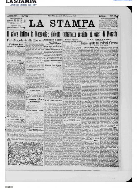 LA PRIMA PAGINA DE LA STAMPA