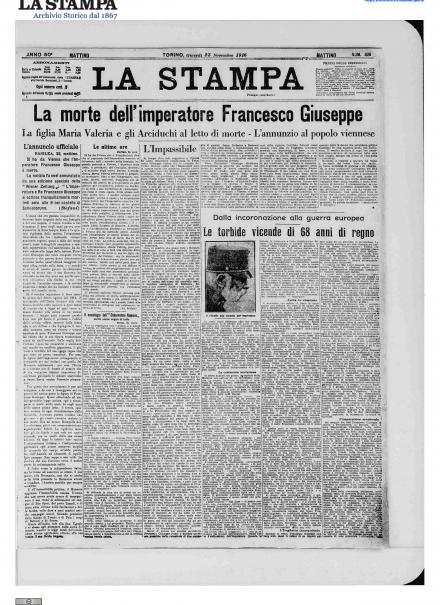 LA PRIMA PAGINA DE LA STAMPA