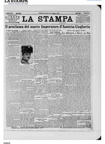 LA PRIMA PAGINA DE LA STAMPA