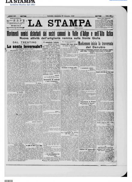 LA PRIMA PAGINA DE LA STAMPA