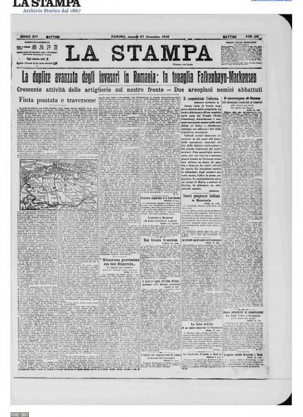 LA PRIMA PAGINA DE LA STAMPA