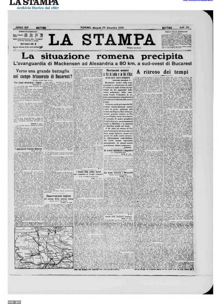LA PRIMA PAGINA DE LA STAMPA